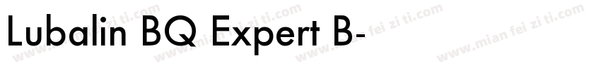 Lubalin BQ Expert B字体转换